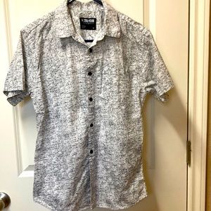 Black and White Button Down Men’s Shirt